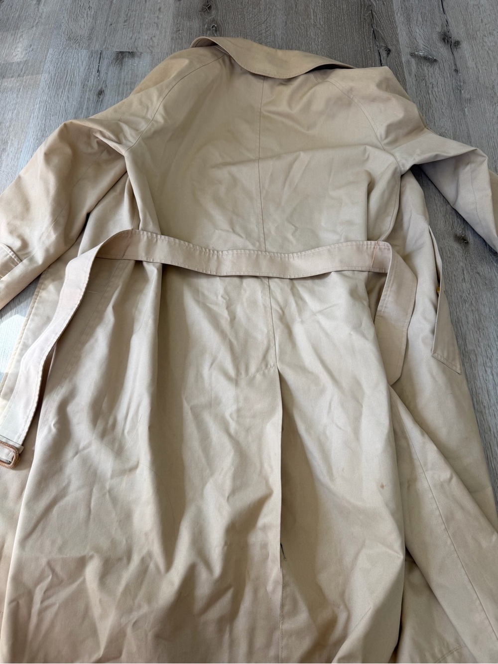 Vintage Burberrys Made in England Trench Coat Nova Check Beige Belted - Picture 7 of 11